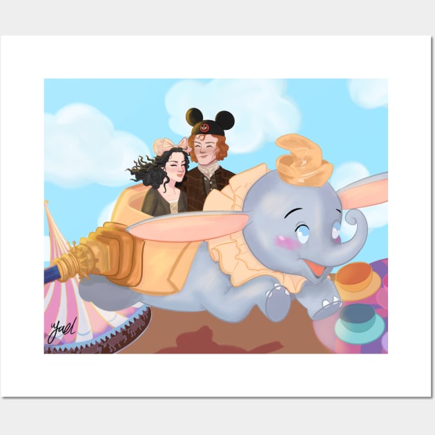 Jamie and Claire having fun at Fantasy land Wall Art by YaelsColors